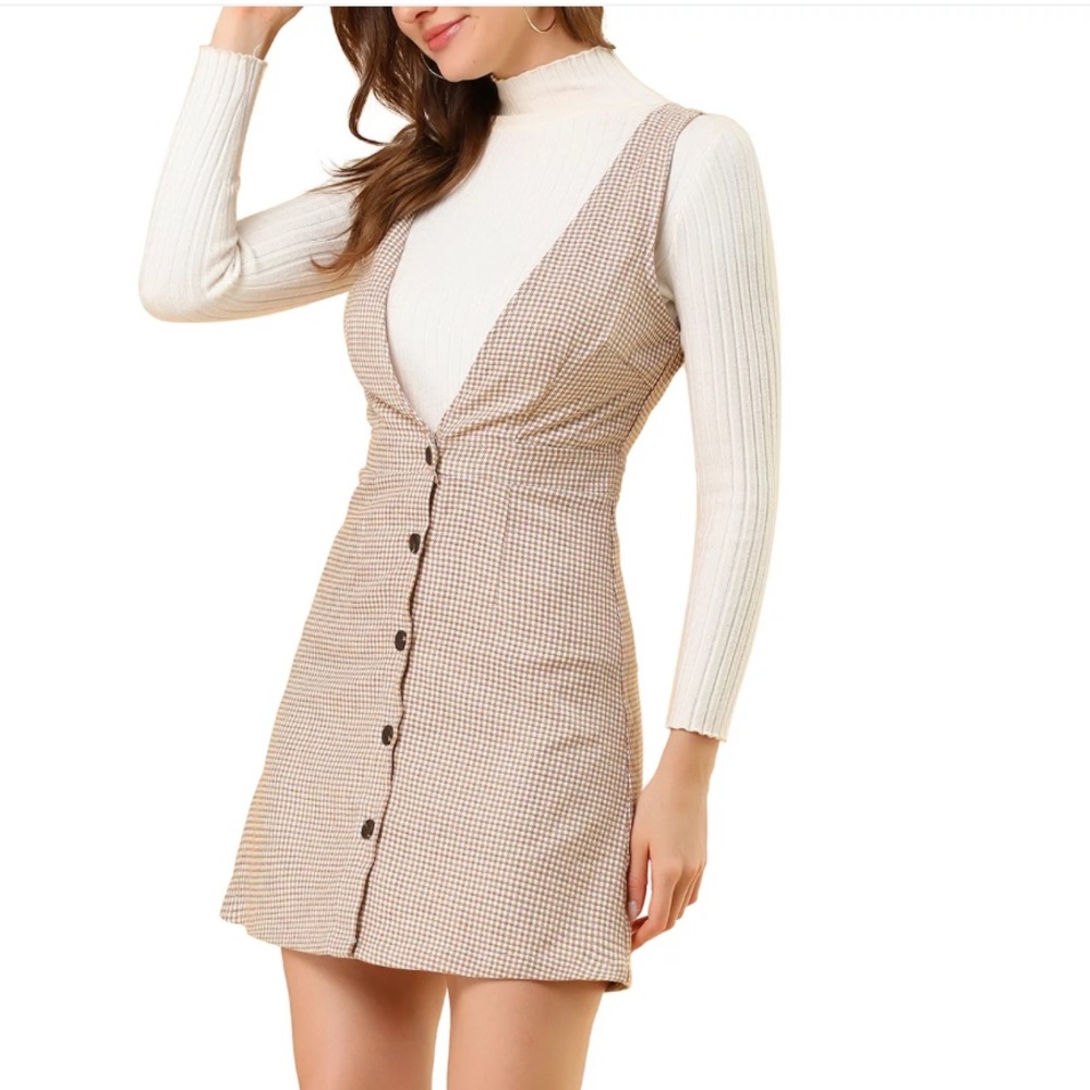 Beige tweed dress